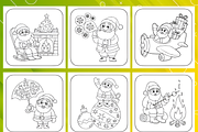 55 Santa Claus Adventures Coloring, a Decorative Illustration by Coco Bloom (Thumbnail 2 of 4)