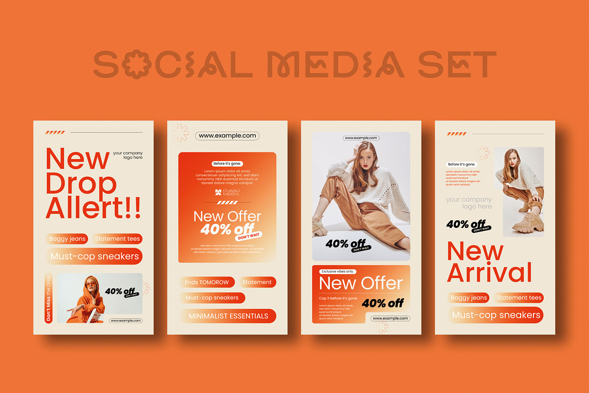 Fashion Social Media Post Template, a Social Media Template by MightyDesign (Photo 1 of 6)