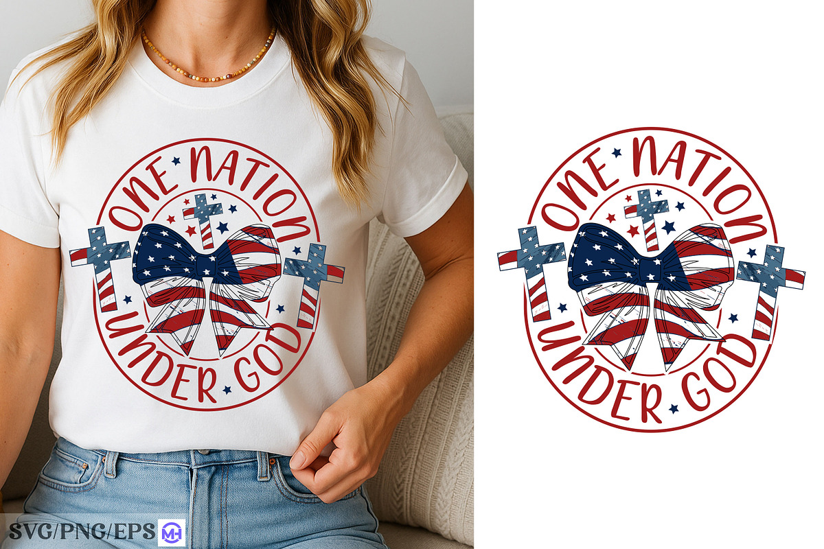One Nation Under God 4th of July SVG, a Graphic by mh_arif (Photo 3 of 4)