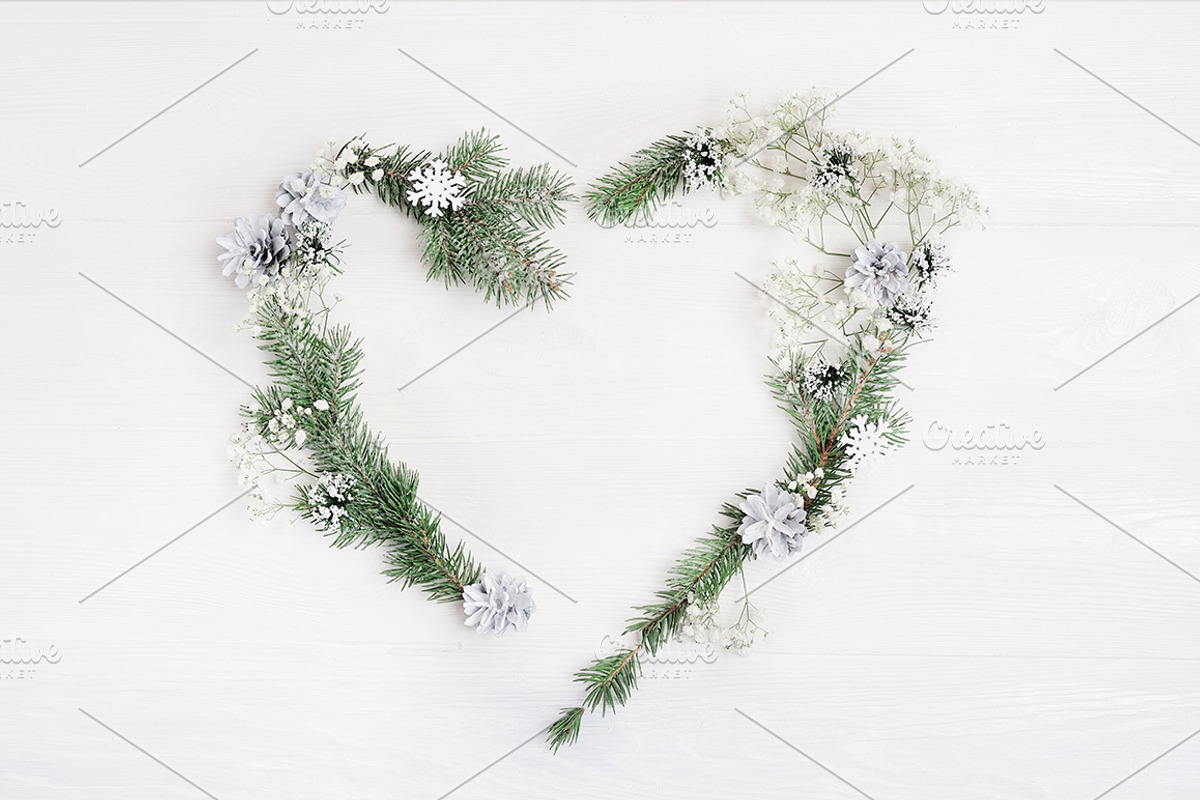 Christmas heart wreath winter, a Holiday Photo by Happy Letters (Photo 2 of 2)