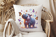 Hippo Watercolor Clipart, an Illustration by RobertsArt (Thumbnail 3 of 8)