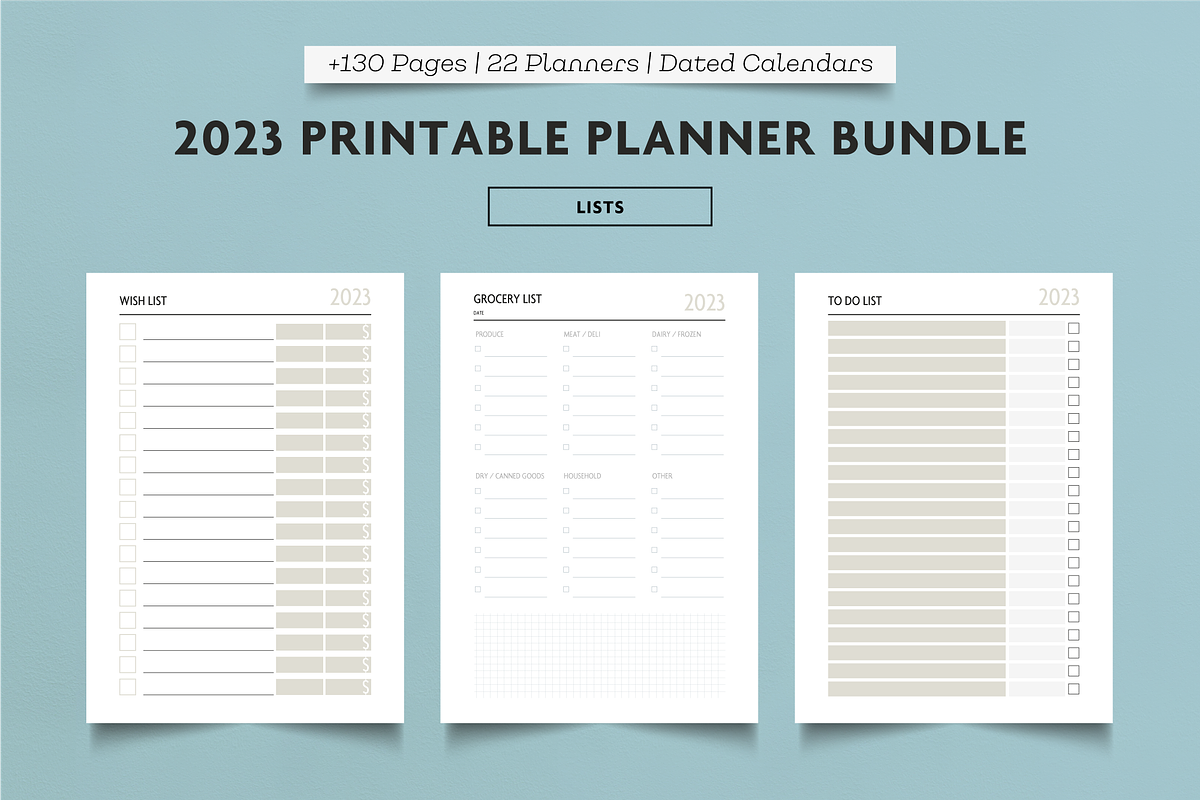 2023 Big Planner Bundle +1800 Pages, a Templates & Theme by SizenS (Photo 7 of 15)
