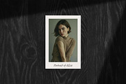 Vintage Frames on Wood Table Mockup, a Pens & Pencil Mockup by Design Squad (Thumbnail 4 of 6)