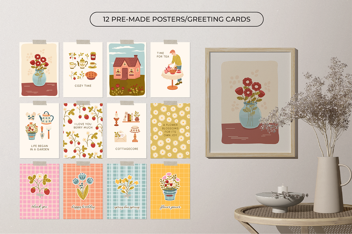 Cottagecore Garden Vector Clipart, a Decorative Illustration by semenova.sense (Photo 7 of 14)