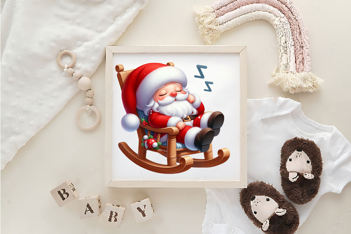 Sleeping Christmas Santa Clipart, a Work Illustration by Dream Creation (Photo 5 of 6)
