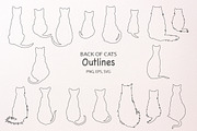 Cat back view SVG EPS, an Animal Illustration by Corner Croft (Thumbnail 4 of 4)