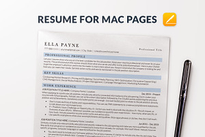 Modern Resume Template Apple Pages