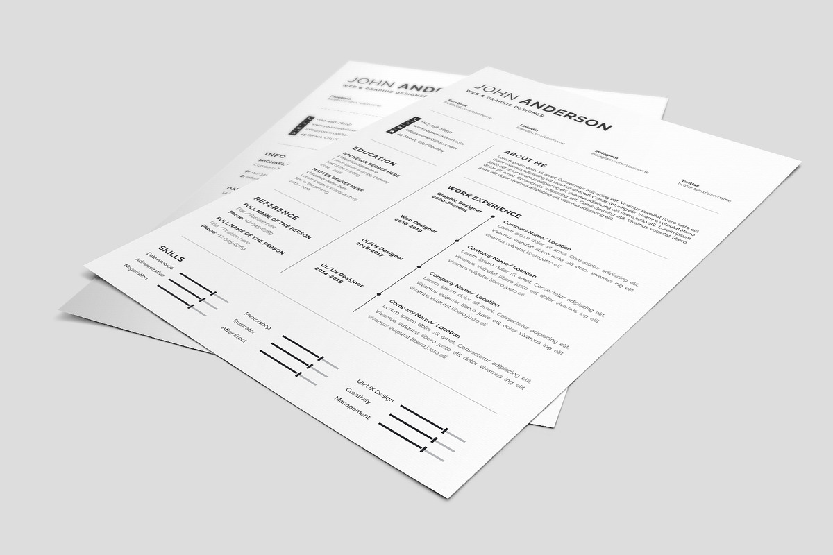 Resume / CV Template, a Resume Template by Abdul Studio (Photo 3 of 5)