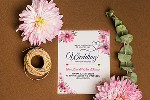 Watercolor Daisy, Wedding Flower PNG