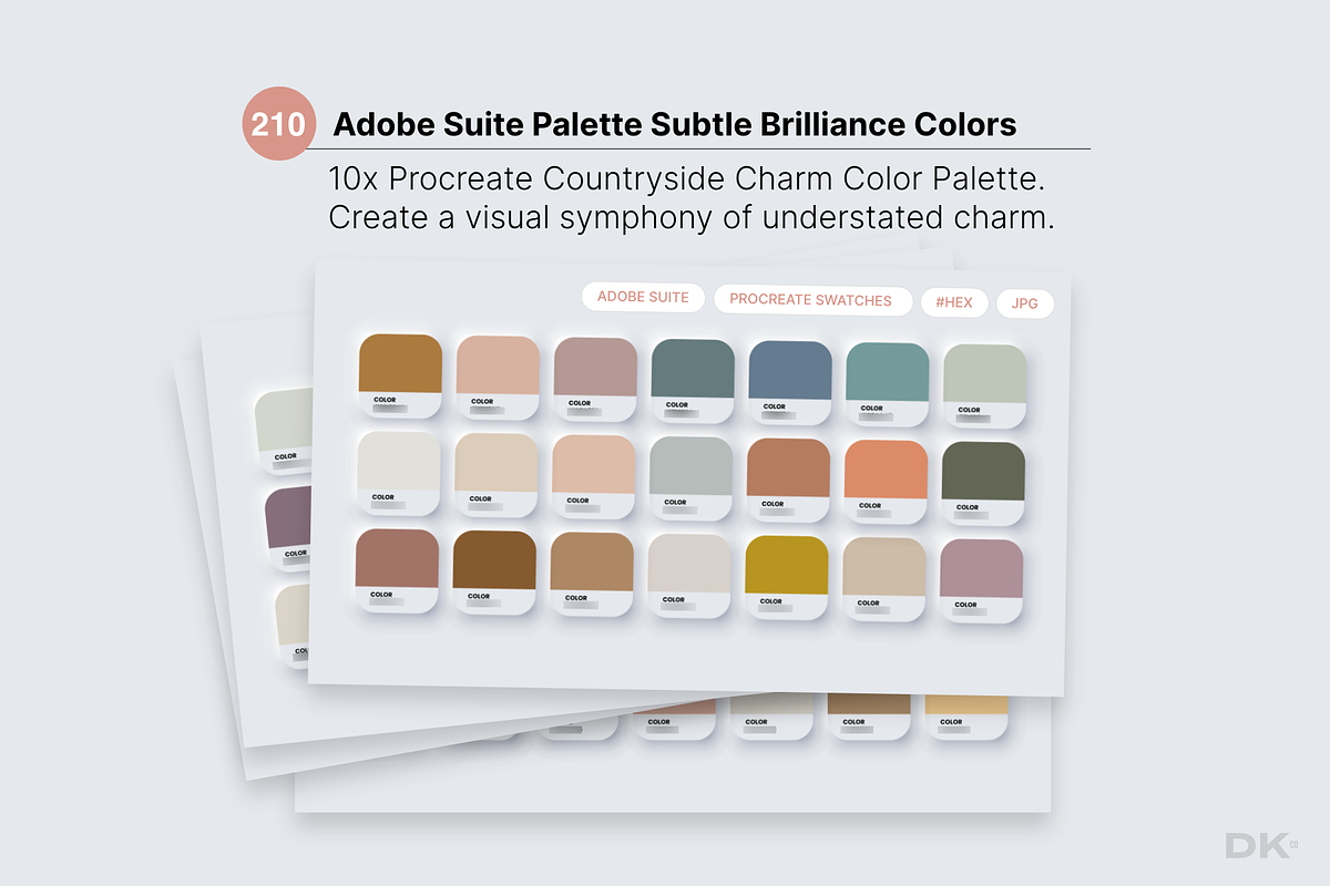 Pastel Color Swatches for Procreate, a Palette Add-On by Designer's Kit Co (Photo 4 of 10)