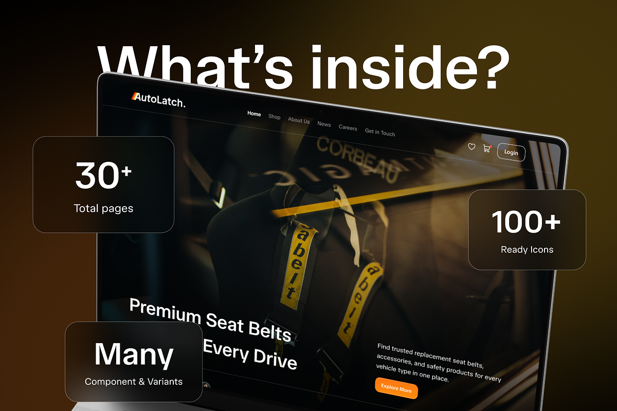AutoLatch - Automotive Marketplace, a Landing Page Template by Agensip Design Agency (Photo 4 of 10)