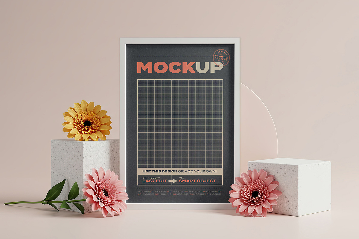 Pages and Cards with Flowers Mockups, a Mockup by Luuqas Design (Photo 4 of 9)