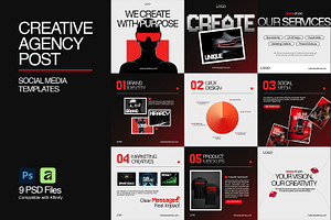 Creative Agency Instagram Post Templ, a Social Media Template by RamStudio2
