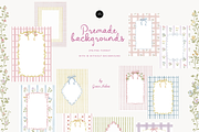 Grandmillenial whimsy flowers stripe, an Object Graphic by Grace Noboa Illustrations (Thumbnail 2 of 14)