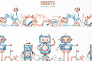 Robots watercolor collection, an Animal Illustration by Marina Ermakova (Thumbnail 6 of 10)