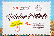 Golden Petals Brush Font Calligraphy, a Script Font by Letterena Studios Script (Thumbnail 1 of 10)