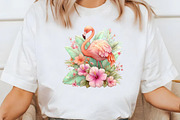 Whimsical Summer flamingo Clipart, an Illustration by Designworld (Thumbnail 6 of 8)