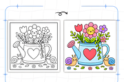Bold Easy Garden Corners Coloring, a Decorative Illustration by Design Station (Thumbnail 4 of 7)