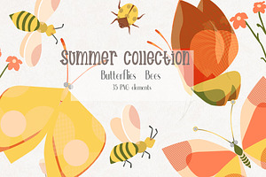 Summer Clipart.Butterfly Clipart