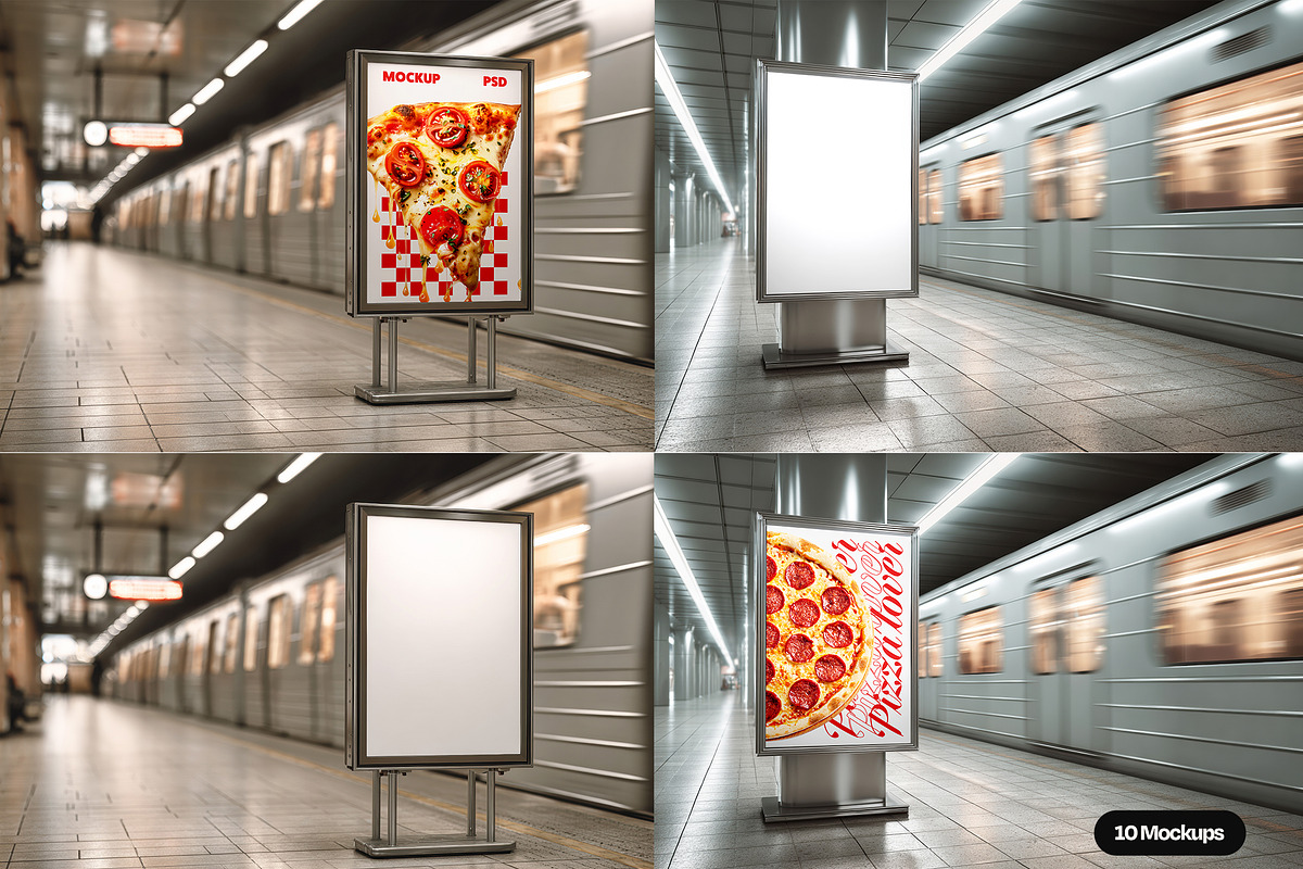 Urban Street Billboard Mockup Bundle, an Advertising Mockup by Mego-studio (Photo 2 of 11)