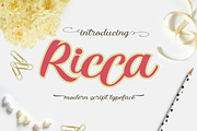 Ricca Script, a Script Font by Olexstudio (Thumbnail 1 of 5)