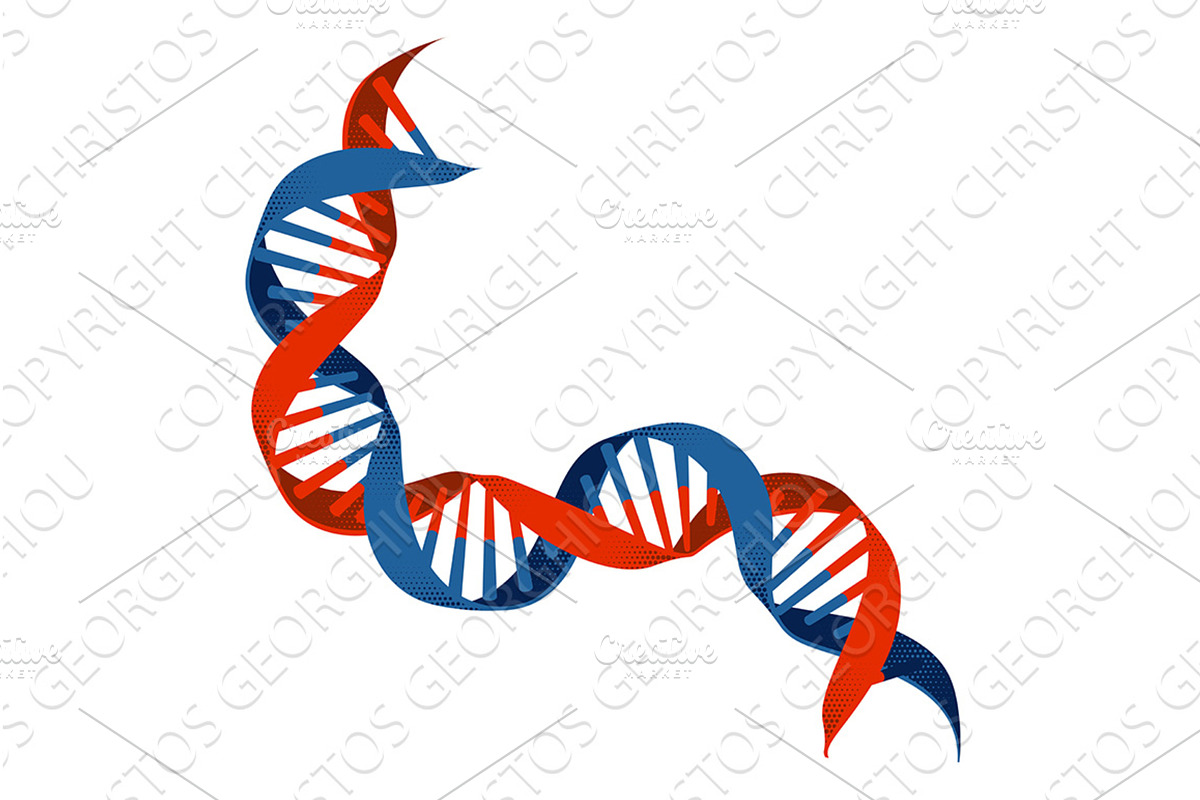 DNA Double Helix Gene Genetic, an Illustration by Christos Georghiou