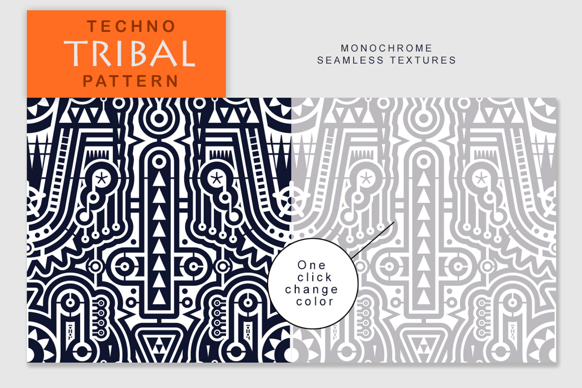 Modern Techno Tribal Pattern, a Graphic by Savgraf (Photo 3 of 6)