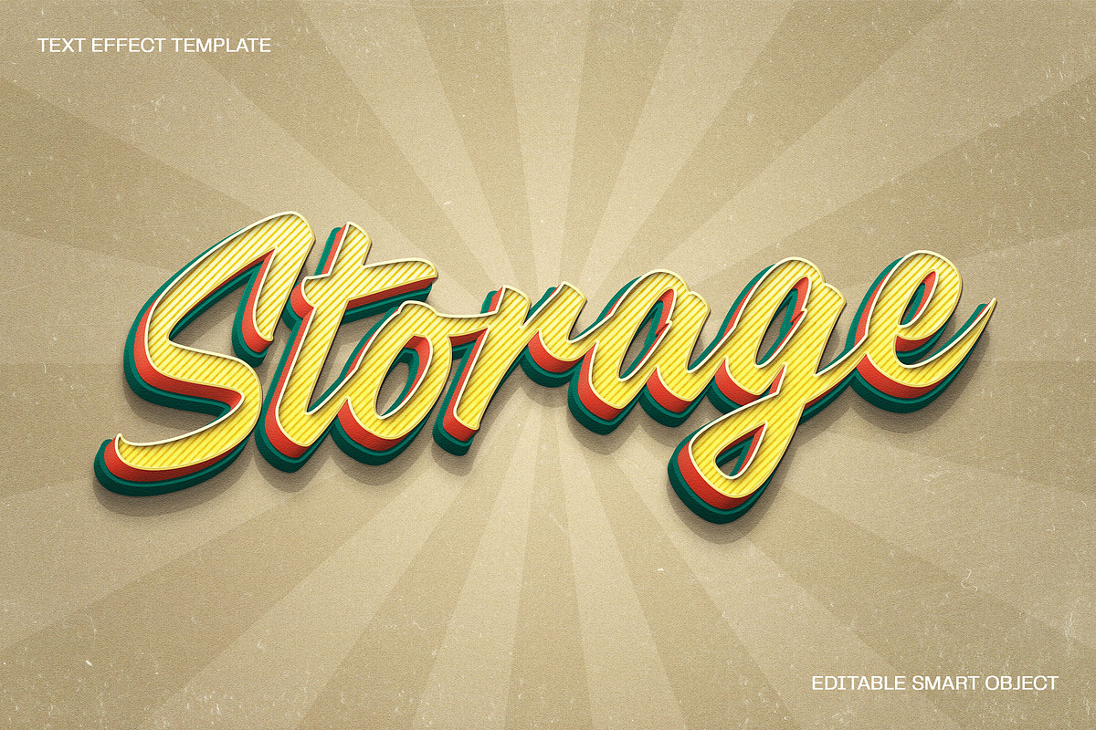 Retro Style Text Effect, a Layer Style Add-On by dokudokunomi (Photo 1 of 4)
