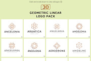 30 Geometric Linear Logo Pack, a Branding & Logo Template by XpertgraphicD (Thumbnail 2 of 9)