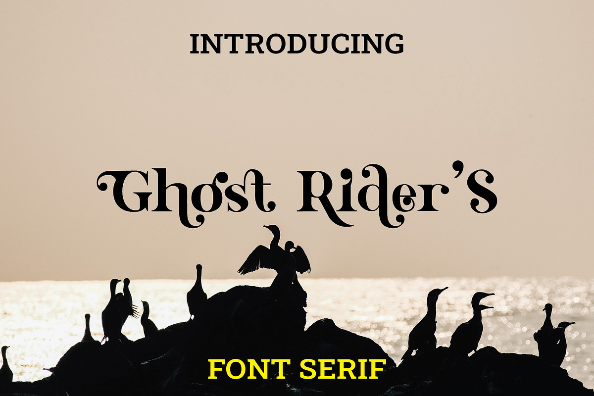 Ghost rider, a Serif Font by WisnoetypeCo (Photo 1 of 7)