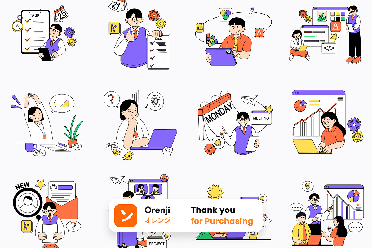 Freelance and Remote Worker, an Illustration by orenjidesign (Photo 8 of 8)