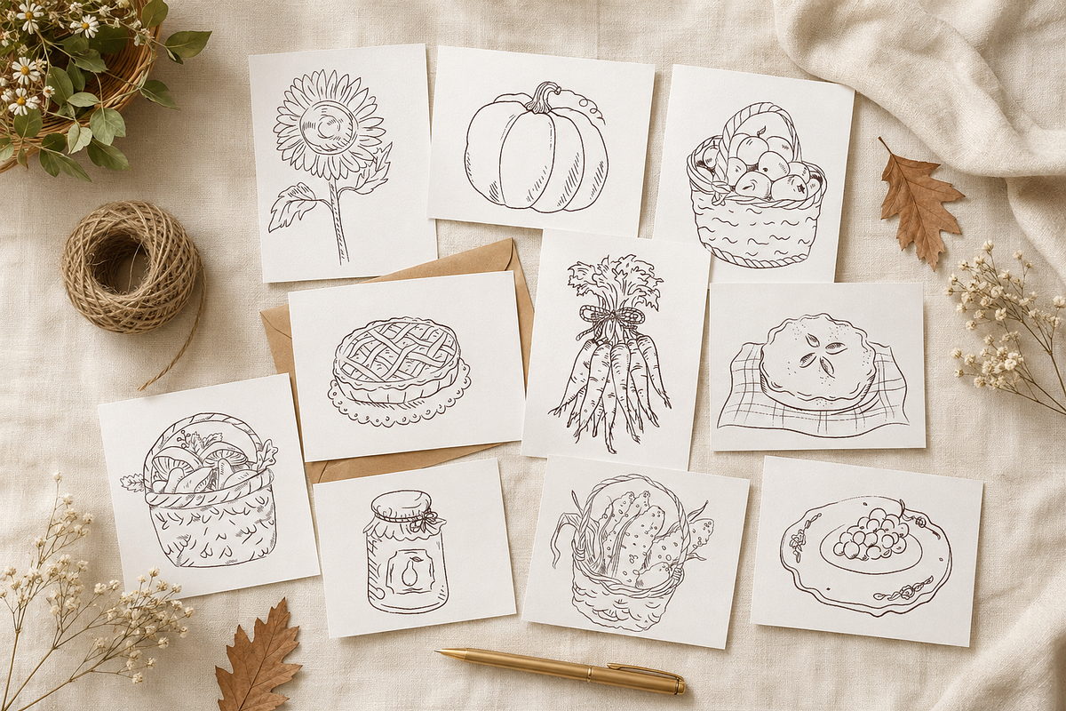 Hand-Drawn Pumpkin & Autumn Bundle, a Seasonal Illustration by Anna Studio (Photo 10 of 11)