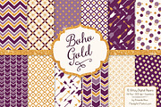 Plum Bohemian Glitter Patterns, a Pattern Graphic by Amanda Ilkov (Thumbnail 1 of 3)