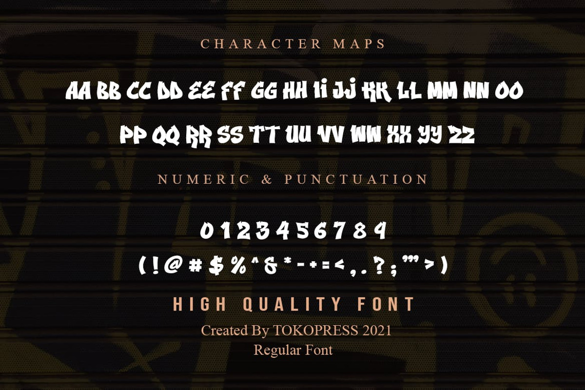Quick Blast - Bold Graffiti font, a Font by TokoPress (Photo 9 of 10)