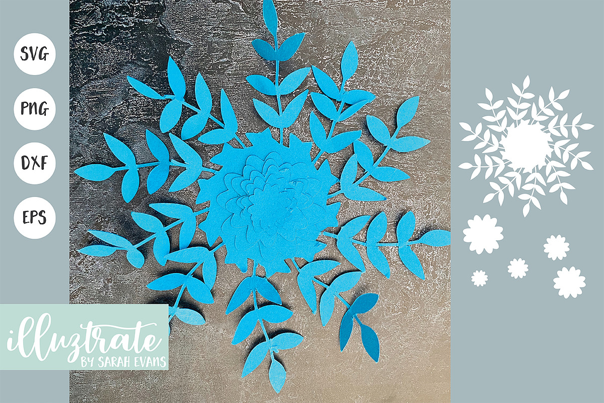 Paper Cutting Flowers SVG Bundle, an Illustration by illuztrate (Photo 3 of 11)
