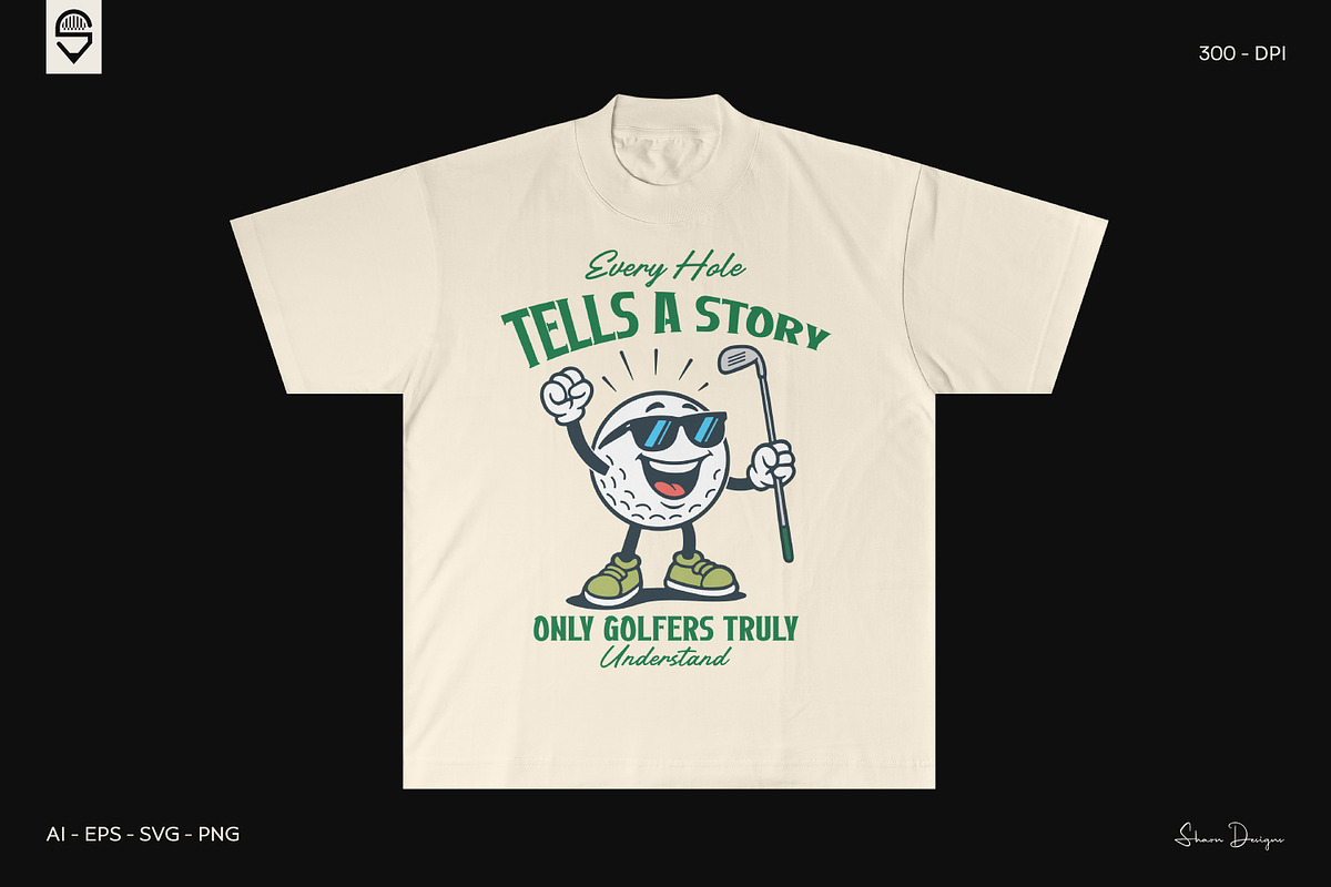 Retro Golf Character Designs Bundle, a Sport Illustration by shaondesigns (Photo 4 of 6)