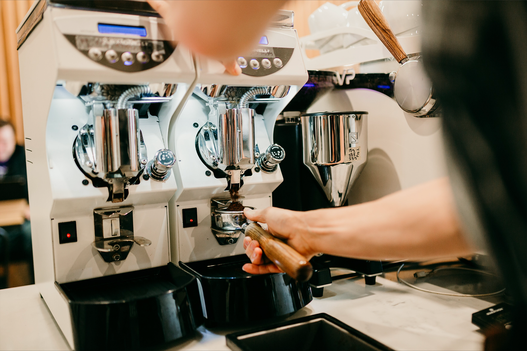Setting the grind featuring coffee, grinds, and drink, a Food & Drink Photo by Eric Ewing