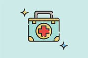 Medical emergency kit shiny, a Solid Icon by REIKYDEWANSASONGKO (Thumbnail 1 of 3)