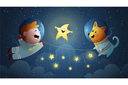 Space Kids Astronaut Dream Bundle, an Animal Illustration by Popmarleo Shop (Thumbnail 13 of 19)
