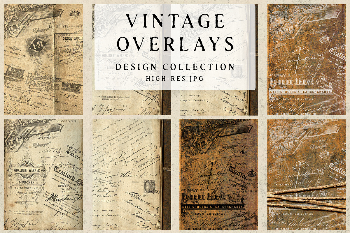 Vintage Overlays & Stamp Pack, a Decorative Illustration by Century Library (Photo 4 of 15)