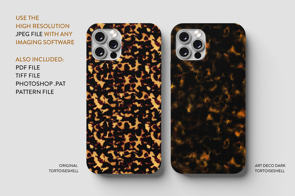 Art Deco Dark Tortoiseshell Pattern, a Pattern Graphic by Leysa Flores (Photo 3 of 10)