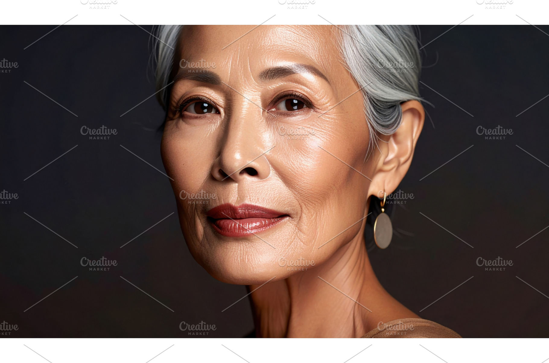 Graceful older woman with gray hair, a Beauty & Fashion Photo by Igor Tichonow
