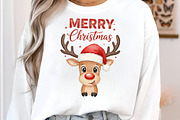 Reindeer Merry Christmas PNG, an Illustration by SinaCreation (Thumbnail 3 of 5)