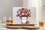 Spring Flower Bucket Sublimation Cli, an Illustration by SVGArt (Thumbnail 6 of 9)