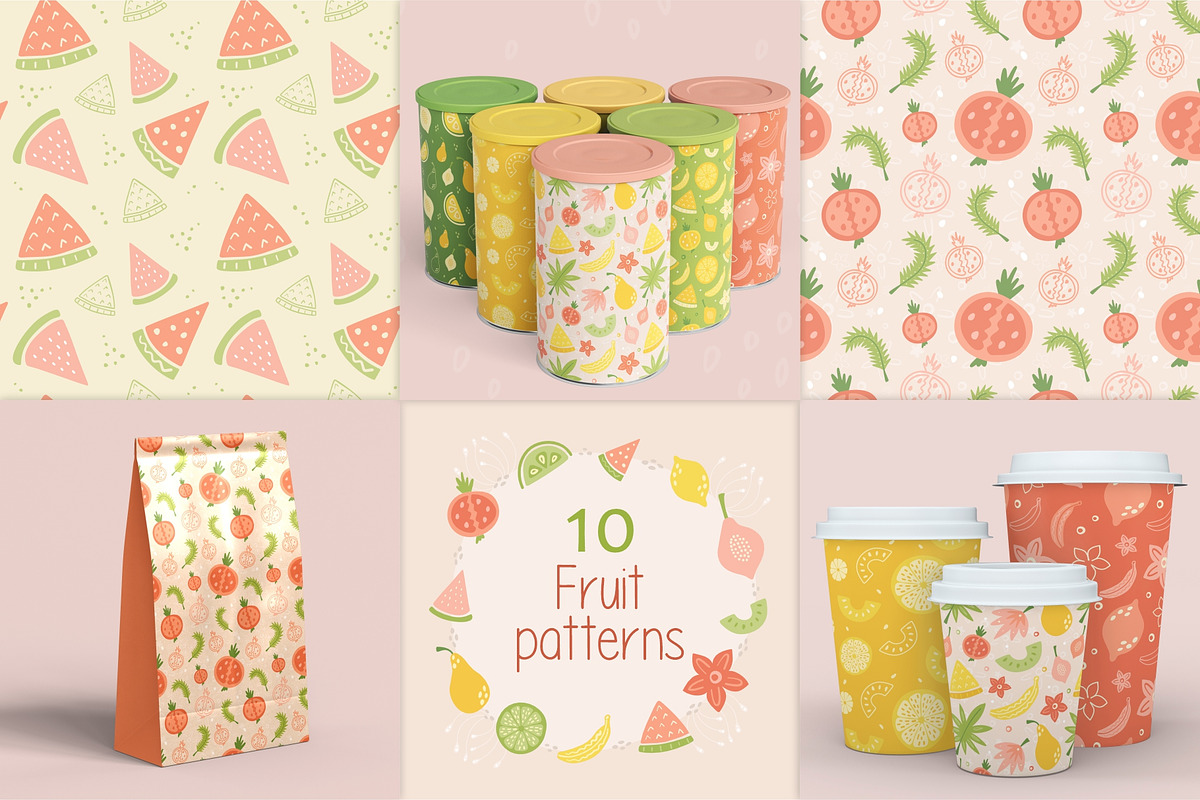 Fruits seamless pattern, a Pattern Graphic by LartGraphics (Photo 1 of 8)