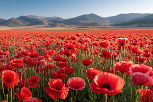 Beautiful red poppy field, a Nature Photo by AlyaAnd