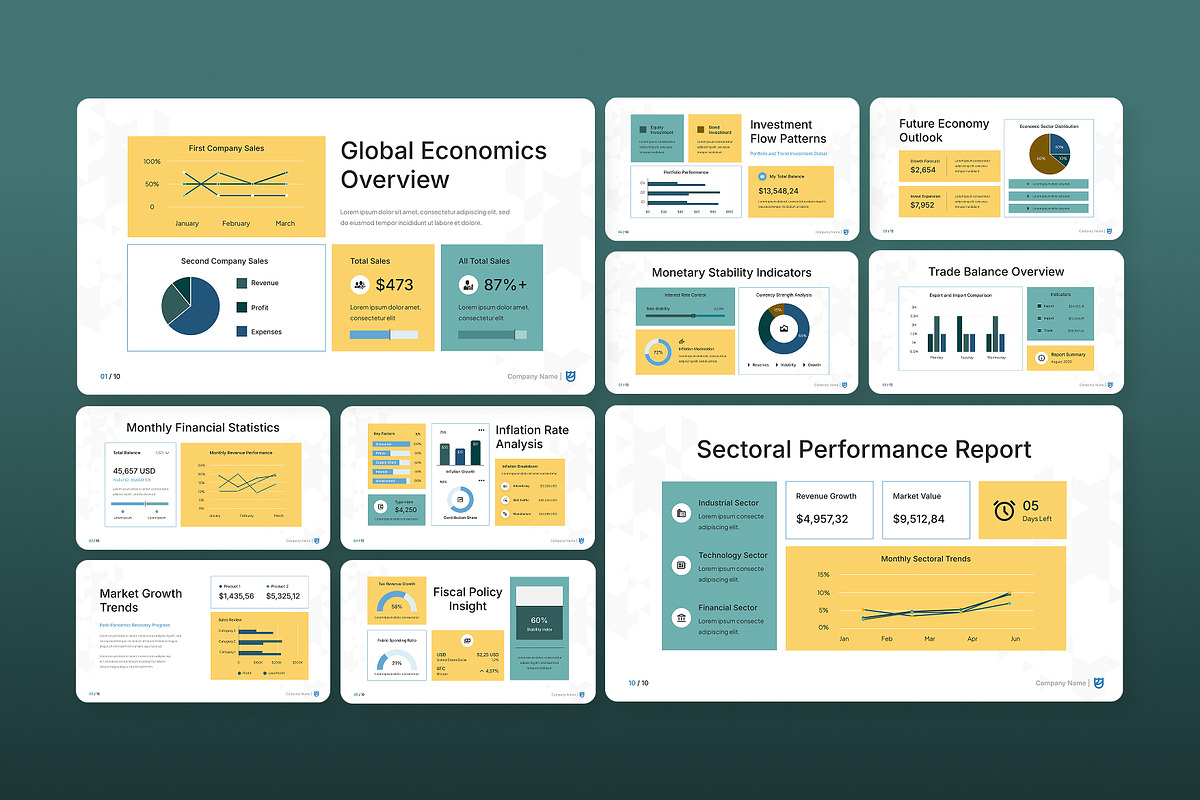 Economics Data Infographic PPT, a Presentation Template by Antstheme