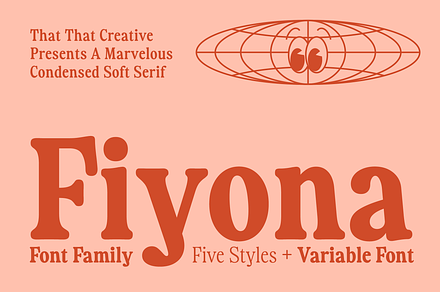 Fiyona Retro Variable Font, a Serif Font by That That Creative