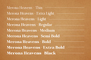 Merona Heavens Family | 9 Font Pack, a Serif Font by Krismagraph (Thumbnail 10 of 15)