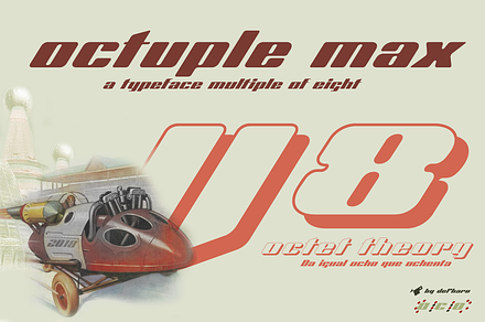 Octuple max -2 fonts-, a Sans Serif Font by deFharo